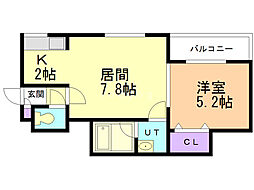エル・スール 1LDKの間取図画像