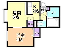 リベル21 1LDKの間取図画像