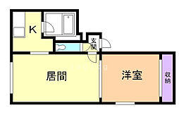 エルマーノN32 1LDKの間取図画像