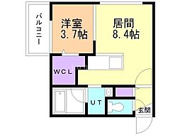 カレラ88 1LDKの間取図画像