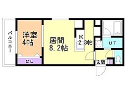 札幌市東区北二十条東18丁目マンション 1LDKの間取図画像