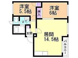 ステラプレミアム 2LDKの間取図画像