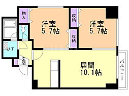 Le・veal 2LDKの間取図画像