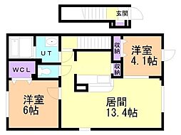 光マンション 2LDKの間取図画像