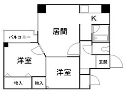 AR22 2LDKの間取図画像