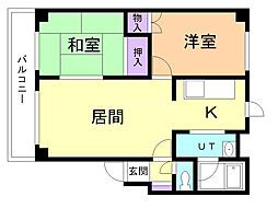 ダンディライオン 2LDKの間取図画像