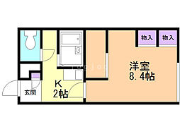 レオパレスドリームイン30 1Kの間取図画像