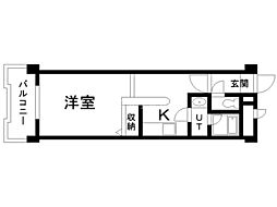 ベル31B 1DKの間取図画像