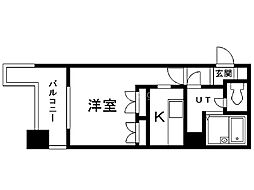 プロシード元町 1Kの間取図画像