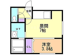 CASAN7 1DKの間取図画像
