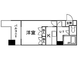 プロシード元町 1Kの間取図画像