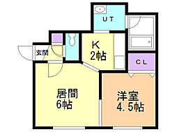 セントラルティーズA 1LDKの間取図画像