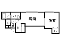 ツインパティオ1 1LDKの間取図画像