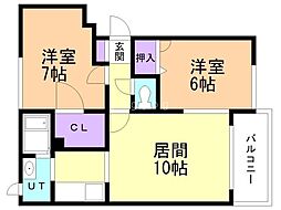 マルシェ 2LDKの間取図画像