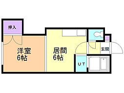 メゾン光星 1DKの間取図画像