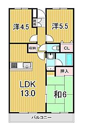 ダイアパレスときわ平 1階3LDKの間取り