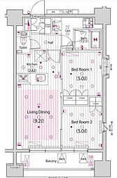 ガーラ・アヴェニュー浅草 1LDKの間取図画像