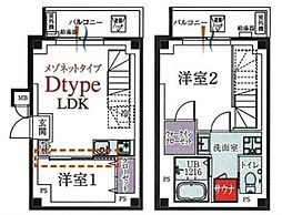 b'CASA ASAKUSA IMADO 2LDKの間取図画像