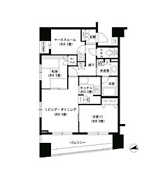 パークキューブ浅草田原町 2SLDKの間取図画像