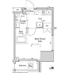 プラウドフラット浅草雷門 1Kの間取図画像