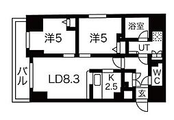 プレール・ドゥーク南千住 2LDKの間取図画像