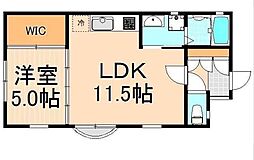 ペルージュ季美 1LDKの間取図画像