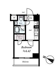 ARCOBALENO OSHIAGE BLOSSOM 1Kの間取図画像