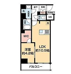ARCOBALENO OSHIAGE BLOSSOM 1LDKの間取図画像