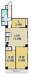 フェスタ花川戸 2SLDKの間取図画像