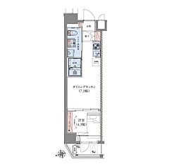CREATIF蔵前 1DKの間取図画像
