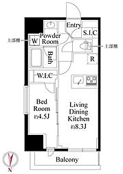 CLK南千住 1LDKの間取図画像