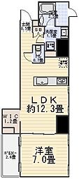 プロスペクトKALON三ノ輪 1LDKの間取図画像