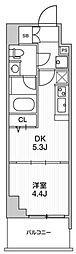 リテラス南千住サウス 1DKの間取図画像