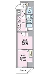 アイルグランデ押上ノース 2Kの間取図画像