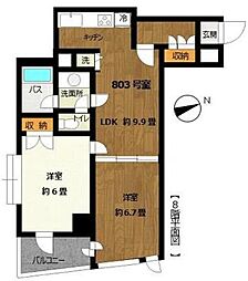プランドール・コダイ 2LDKの間取図画像