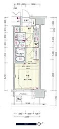 プレサスジュネ浅草WEST 1Kの間取図画像