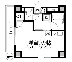 REGALO浅草 ワンルームの間取図画像