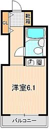 ダイアパレス上野 ワンルームの間取図画像