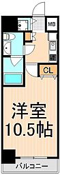 コンシェリア・デュー入谷 1Kの間取図画像