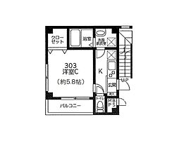 レガロ本所吾妻橋 1Kの間取図画像