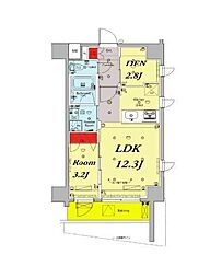 MAKES浅草イースト 1SLDKの間取図画像
