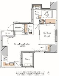 台東区東上野3丁目マンション 1LDKの間取図画像
