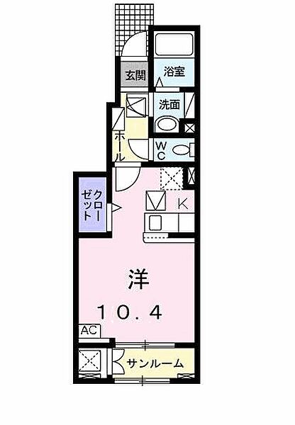 サリーレKIV 102｜愛媛県西条市船屋甲(賃貸アパート1R・1階・32.43㎡)の写真 その3