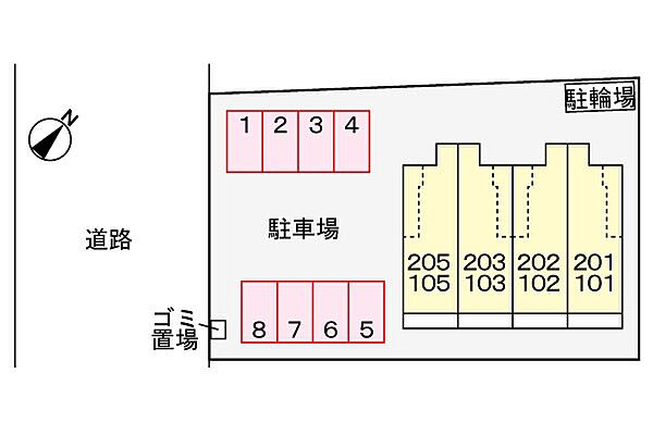 フリーデ 205｜愛媛県西条市周布(賃貸アパート1LDK・2階・44.66㎡)の写真 その2
