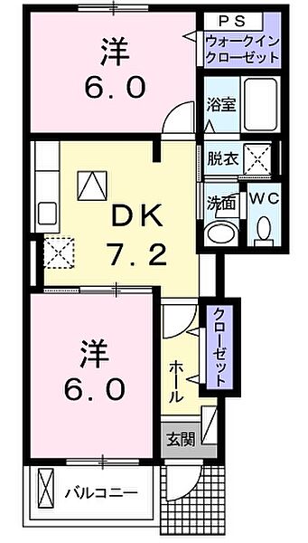 ベルクリスティC 102｜愛媛県西条市玉津(賃貸アパート2DK・1階・46.83㎡)の写真 その3