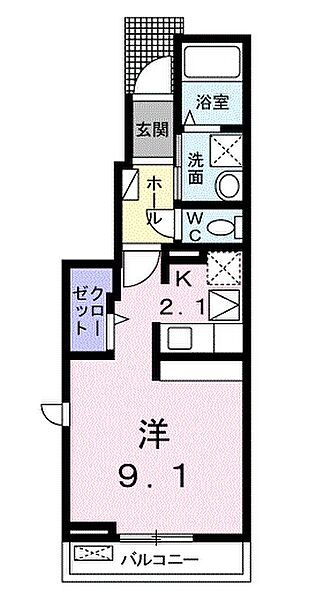 ラブリーA 105｜愛媛県西条市大町(賃貸アパート1R・1階・30.00㎡)の写真 その3