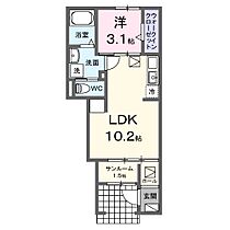 サンコート 106 ｜ 愛媛県今治市東鳥生町4丁目4-61（賃貸アパート1LDK・1階・36.25㎡） その2