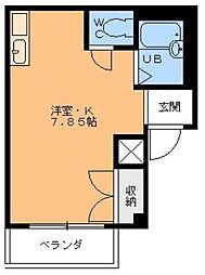 道後緑台ハイツ ワンルームの間取図画像