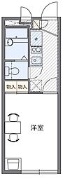 レオパレスN 1Kの間取図画像