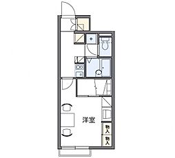レオパレス森蔵 1Kの間取図画像